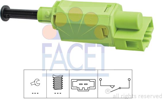 FACET 7.1198 - Slēdzis, Sajūga vadība (Tempomat) ps1.lv