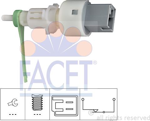 FACET 7.1159 - Slēdzis, Sajūga vadība (Tempomat) ps1.lv