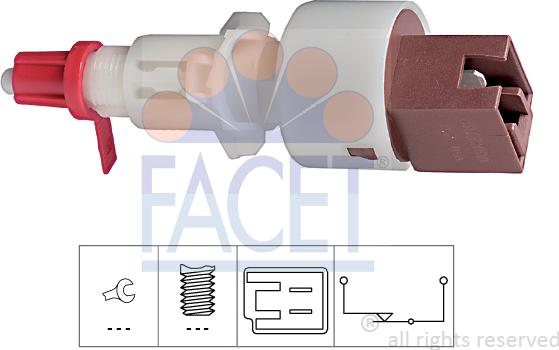 FACET 7.1157 - Slēdzis, Sajūga vadība (Tempomat) ps1.lv