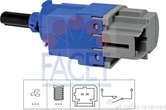 FACET 7.1291 - Slēdzis, Sajūga vadība (Tempomat) ps1.lv