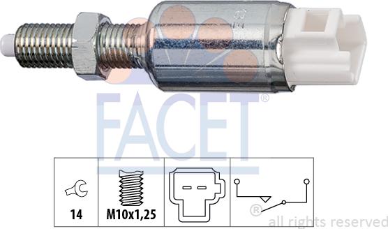 FACET 7.1259 - Slēdzis, Sajūga vadība (Tempomat) ps1.lv