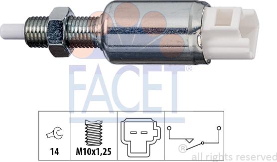 FACET 7.1258 - Slēdzis, Sajūga vadība (Tempomat) ps1.lv