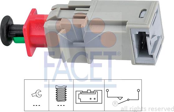 FACET 7.1207 - Slēdzis, Sajūga vadība (Tempomat) ps1.lv