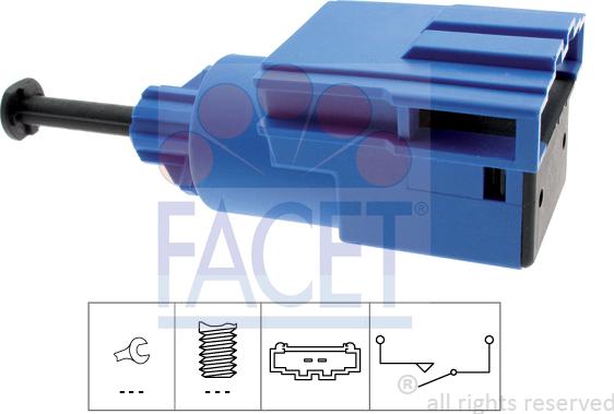 FACET 7.1220 - Slēdzis, Sajūga vadība (Tempomat) ps1.lv