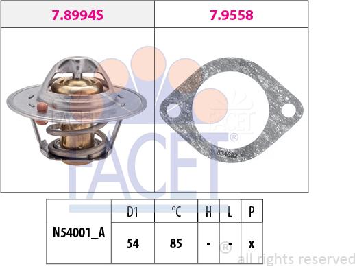 FACET 7.8994 - Termostats, Dzesēšanas šķidrums ps1.lv