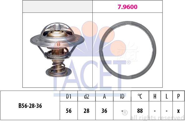 FACET 7.8948 - Termostats, Dzesēšanas šķidrums ps1.lv