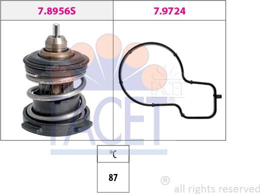 FACET 7.8956 - Termostats, Dzesēšanas šķidrums ps1.lv