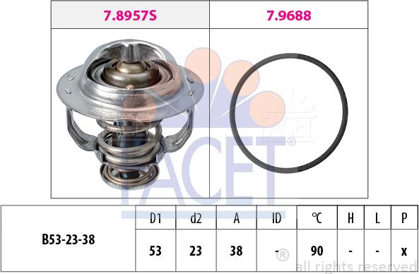 FACET 7.8957 - Termostats, Dzesēšanas šķidrums ps1.lv