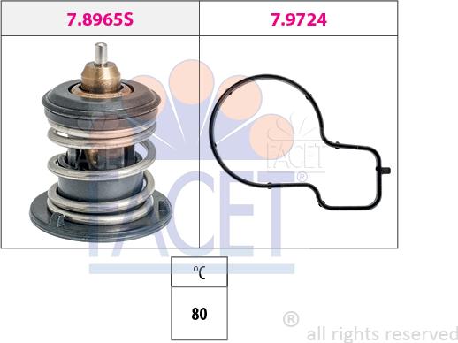 FACET 7.8965 - Termostats, Dzesēšanas šķidrums ps1.lv