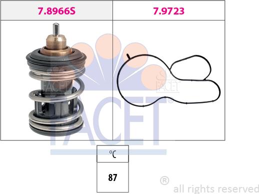 FACET 7.8966 - Termostats, Dzesēšanas šķidrums ps1.lv