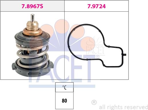 FACET 7.8967 - Termostats, Dzesēšanas šķidrums ps1.lv