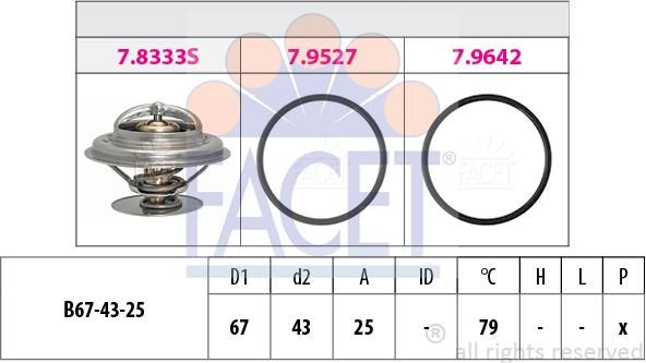 FACET 7.8980 - Termostats, Dzesēšanas šķidrums ps1.lv