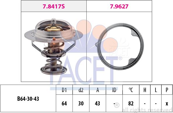 FACET 7.8926 - Termostats, Dzesēšanas šķidrums ps1.lv