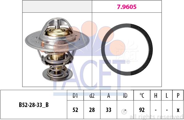 FACET 7.8928 - Termostats, Dzesēšanas šķidrums ps1.lv