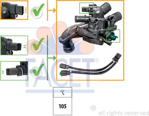 FACET 7.8927K - Termostats, Dzesēšanas šķidrums ps1.lv