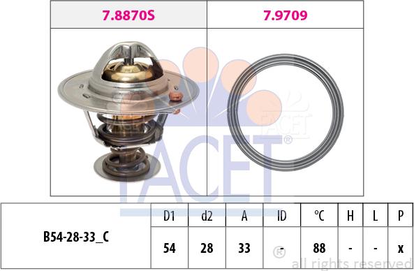 FACET 7.8971 - Termostats, Dzesēšanas šķidrums ps1.lv