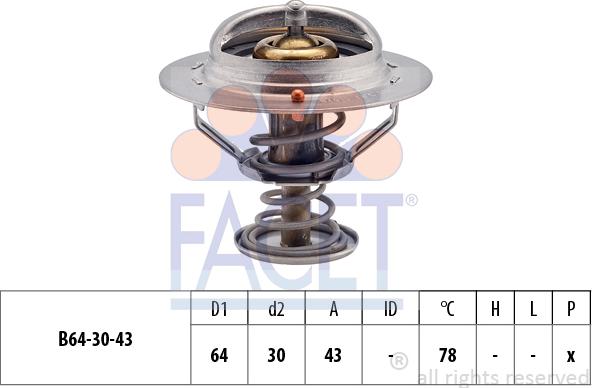 FACET 7.8491S - Termostats, Dzesēšanas šķidrums ps1.lv