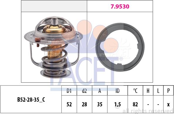 FACET 7.8493 - Termostats, Dzesēšanas šķidrums ps1.lv