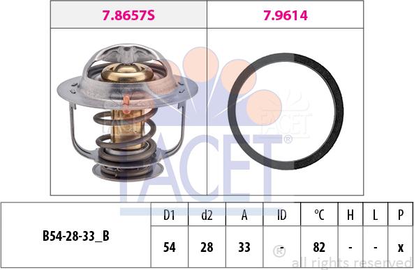 FACET 7.8449 - Termostats, Dzesēšanas šķidrums ps1.lv