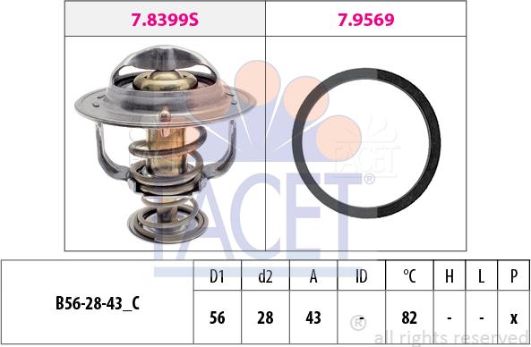 FACET 7.8444 - Termostats, Dzesēšanas šķidrums ps1.lv