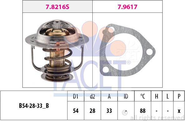 FACET 7.8453 - Termostats, Dzesēšanas šķidrums ps1.lv