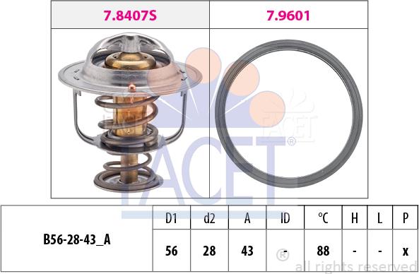 FACET 7.8408 - Termostats, Dzesēšanas šķidrums ps1.lv