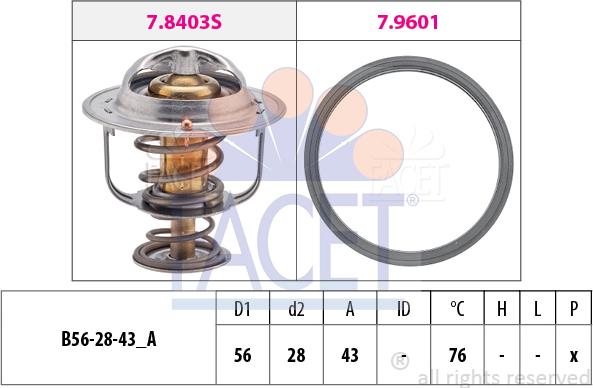 FACET 7.8403 - Termostats, Dzesēšanas šķidrums ps1.lv