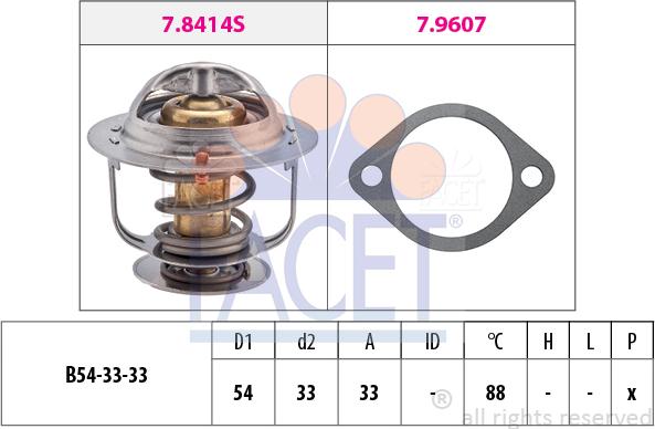 FACET 7.8414 - Termostats, Dzesēšanas šķidrums ps1.lv