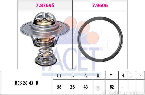 FACET 7.8413 - Termostats, Dzesēšanas šķidrums ps1.lv