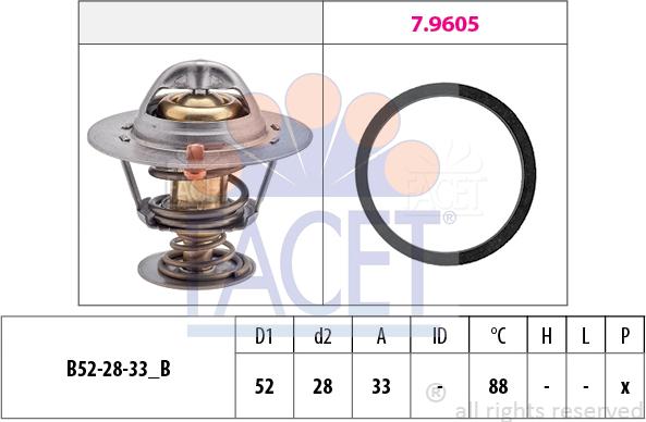 FACET 7.8412 - Termostats, Dzesēšanas šķidrums ps1.lv