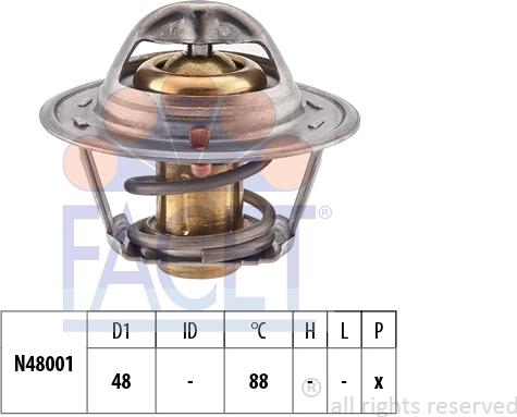 FACET 7.8480S - Termostats, Dzesēšanas šķidrums ps1.lv