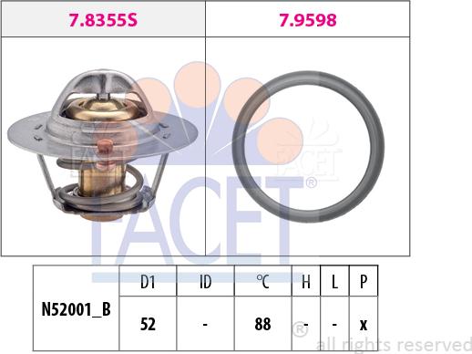 FACET 7.8487 - Termostats, Dzesēšanas šķidrums ps1.lv