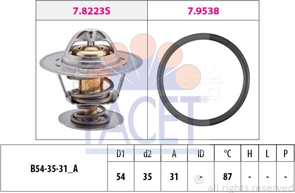 FACET 7.8434 - Termostats, Dzesēšanas šķidrums ps1.lv