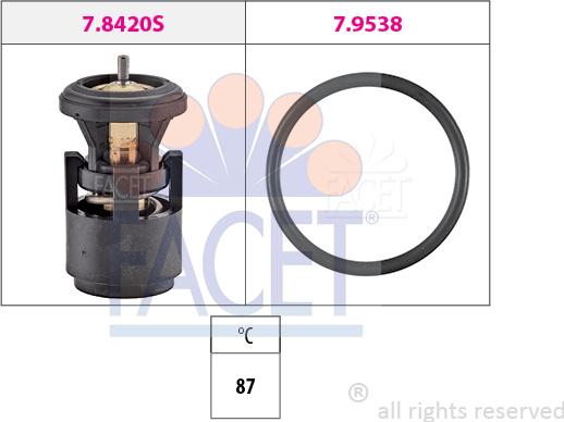 FACET 7.8420 - Termostats, Dzesēšanas šķidrums ps1.lv