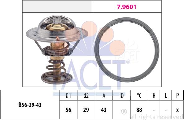 FACET 7.8553 - Termostats, Dzesēšanas šķidrums ps1.lv