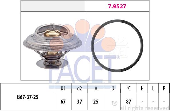 FACET 7.8552 - Termostats, Dzesēšanas šķidrums ps1.lv