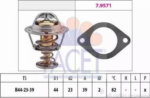 FACET 7.8519 - Termostats, Dzesēšanas šķidrums ps1.lv