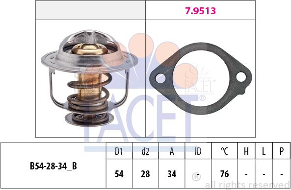 FACET 7.8521 - Termostats, Dzesēšanas šķidrums ps1.lv