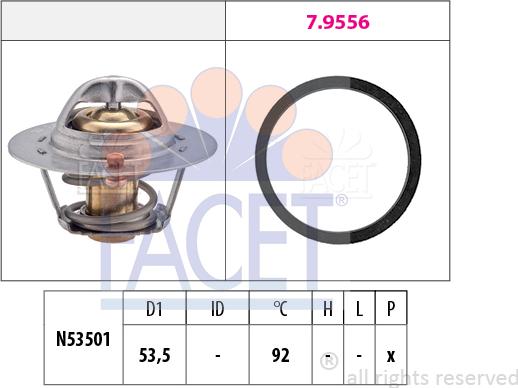 FACET 7.8576 - Termostats, Dzesēšanas šķidrums ps1.lv