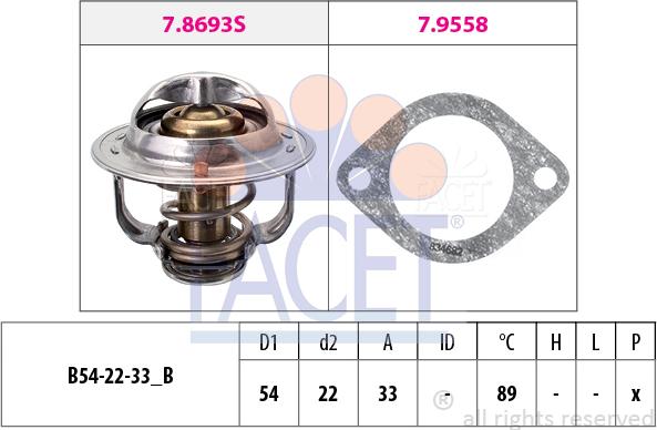 FACET 7.8693 - Termostats, Dzesēšanas šķidrums ps1.lv