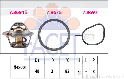 FACET 7.8692 - Termostats, Dzesēšanas šķidrums ps1.lv