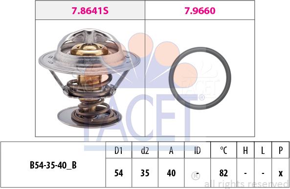 FACET 7.8641 - Termostats, Dzesēšanas šķidrums ps1.lv