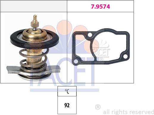 FACET 7.8607 - Termostats, Dzesēšanas šķidrums ps1.lv