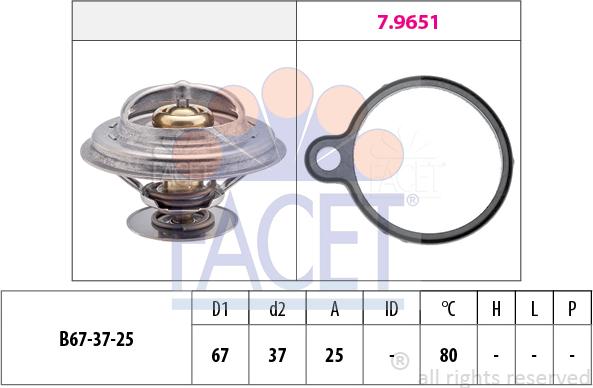 FACET 7.8613 - Termostats, Dzesēšanas šķidrums ps1.lv