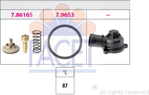 FACET 7.8617K - Termostats, Dzesēšanas šķidrums ps1.lv