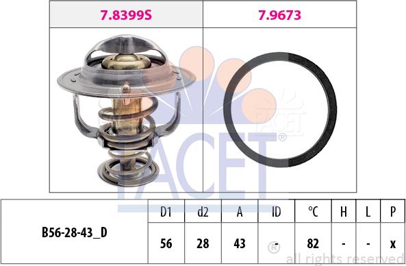 FACET 7.8683 - Termostats, Dzesēšanas šķidrums ps1.lv