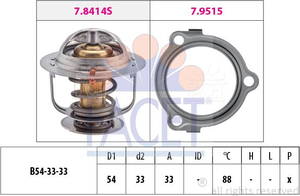 FACET 7.8633 - Termostats, Dzesēšanas šķidrums ps1.lv