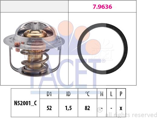 FACET 7.8679 - Termostats, Dzesēšanas šķidrums ps1.lv