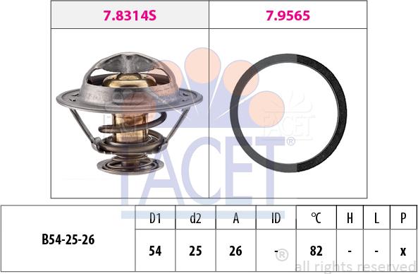 FACET 7.8677 - Termostats, Dzesēšanas šķidrums ps1.lv