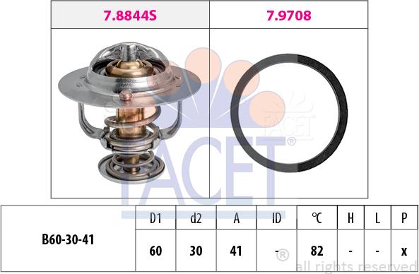 FACET 7.8844 - Termostats, Dzesēšanas šķidrums ps1.lv